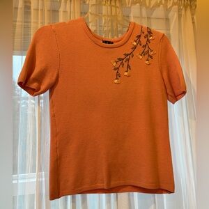 Embroidered Pink Women's Top